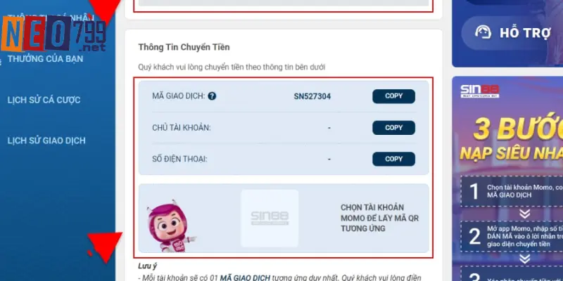 Lợi ích nổi bật khi chọn nạp tiền NEO79